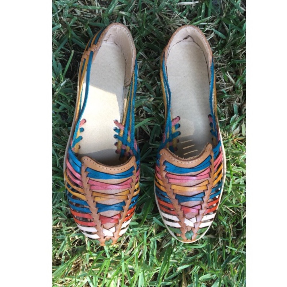 Colorful Woven huarache sandals